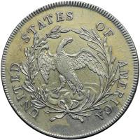 1795 Draped Bust Dollar B-14, BB-51 Rarity 2 Sharpness of AU - 2
