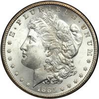 1885-CC Morgan Dollar. NGC MS65