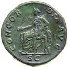 Sabina. Augusta, AD 128-136/7. Bronze Sestertius. Rome, under Hadrian, ca. AD. 128-134. VF - 2