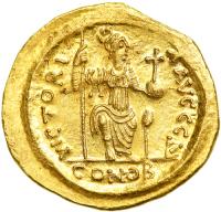 Justin II. 565-578. Gold Solidus (4.5g). Mint of Constantinople, 567-578. EF - 2