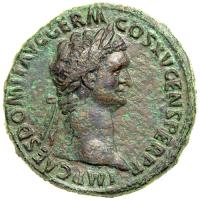 Domitian. AD 81-96. Bronze Sestertius (22.2g). Rome, AD 90/1. VF