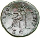 Trajan. AD 98-117. Bronze Sestertius (26.4g). Minte of Rome, AD 98/9. VF - 2