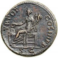 Trajan. AD 98-117. Bronze Sestertius (26.2g). Mint of Rome, AD 100. EF - 2