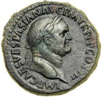 Vespasian. A.D. 69-79. AE sestertius (27.3g). Rome, AD 71