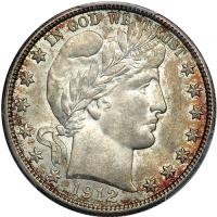 1912 Barber Half Dollar. PCGS MS64