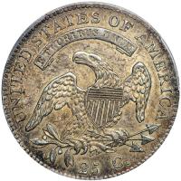 1820 Capped Bust Quarter Dollar. Large 0. PCGS AU58 - 2