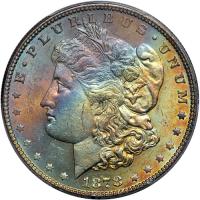 1878. Strongly Doubled Tail Feathers. PCGS MS63