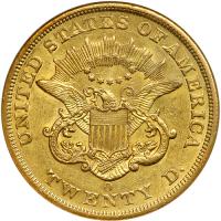 1851-O $20 Liberty. NGC AU58 - 2