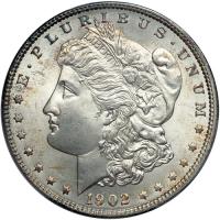 1902 Morgan Dollar. PCGS MS66