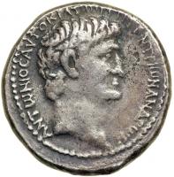 Mark Antony and Cleopatra. Silver Tetradrachm (16.2g). Minted at Syria, Antioch, ca. 36 BC. VF - 2