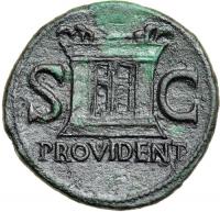 Divus Augustus, 27 BC-AD 14. Copper As (10.6g; 29mm). Rome mint. Struck under Tiberius, ca. AD 22-30. VF - 2