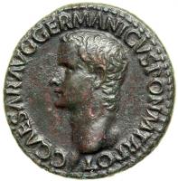 Caligula, AD 37-41. Bronze As (12.3g; 29mm), mint of Rome AD 37/38. VF