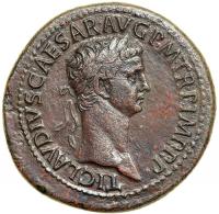 Claudius, AD 41-54. Bronze Sestertius (28.60g). Mint of Rome, AD 50. VF