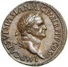 Renaissance Medal, Paduan (after Cavino, ca. 1500-1570). Vespasian. AD 69-79. Bronze Sestertius (21.2g). EF