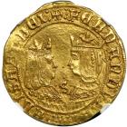 Spain. Houses of Castile and Leon. Double Excelentes ND (1476-1516). Seville. Fernando V and Isabel I. NGC AU53