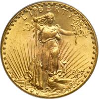 1927 $20 St. Gaudens. PCGS MS65