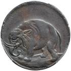 (1672-94) London Elephant Halfpenny Breen-186 Rarity-4 PCGS graded AU53