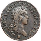 1720-AA French Colonies Liard (John Law Related) Metz Mint VF30