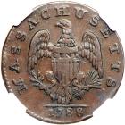 1788 Massachusetts Cent Ryder 7-M Rarity-5 NGC graded XF40 - 2