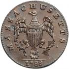 1788 Massachusetts Cent Ryder 11-E Rarity-2 AU55 - 2