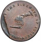 )1792-4) Kentucky Halfpenny Token with Plain Edge Breen-1155 AU55