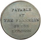 1794 Franklin Press Halfpenny Token with Plain Edge Breen-1165 AU50 - 2