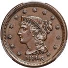 1846 N-3 R2 PCGS graded MS63 Brown, CAC approved