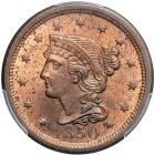 1850 N-7 R1 PCGS graded MS64 Red & Brown, CAC approved