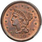 1850 N-12 R1 PCGS graded MS65 Red & Brown, CAC approved