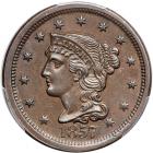 1857 N-1 R1 Large Date PCGS graded MS64 Brown