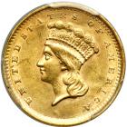 1856 $1 Gold Indian. Slanting 5. PCGS MS61