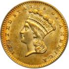 1862 $1 Gold Indian. PCGS AU58