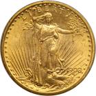 1908 $20 St. Gaudens. No Motto. NGC MS63