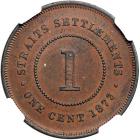 Straits Settlements. Cent, 1873. NGC AU55 - 2