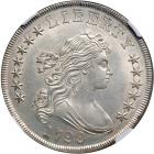 1799/8 Draped Bust Dollar. 15 stars on reverse. NGC AU58