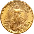1907 $20 St. Gaudens. Flat relief. PCGS MS63