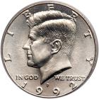 1992-P Kennedy Half Dollar. PCGS MS68