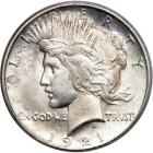 1921 Peace Dollar. PCGS MS65