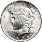 1934-S Peace Dollar. PCGS MS65