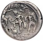 Sextus Pompey. 42-40 BC. Silver Denarius. Minted in Sicily - 2