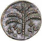 Bar Kochba Revolt. 132-135 CE. AE Middle Bronze (24 mm). Undated, Year 3. EF