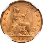 Great Britain. Halfpenny, 1862. NGC MS66 - 2