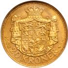 Denmark. 20 Kroner, 1908-VBP. PCGS MS65 - 2