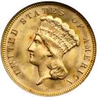 1878 $3 Gold. NGC MS65