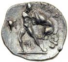 Calabria, Taras. Silver Diobol (), ca. 325-280 BC.. EF - 2