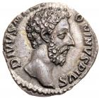 Divus Marcus Aurelius. Silver Denarius (3.0g), died AD 180.. EF