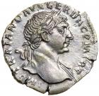 Trajan, AD 98-117. Silver Denarius (3.1g). EF