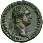 Domitian. AE As (10.63g), AD 81-96.. EF