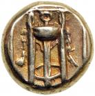 Lesbos, Mytilene. Electrum Hekte (2.5g), ca. 377-326 BC.. VF - 2