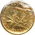 France. Piefort Gold 1 Franc, 1979. UNC - 2